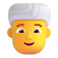 👳 Persona con turbante Emoji en Windows