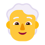 person-white-hair Emoji microsoft