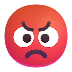 Cara vermelha zangada Emoji Windows