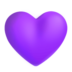 Coração roxo Emoji Windows