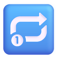 🔂 Simbolo della ripetizione di una singola traccia Emoji su Windows