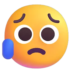 😥 Sad But Relieved Face Emoji on Windows