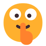 shushing-face Emoji microsoft