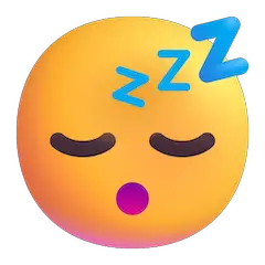 Schlafendes Gesicht Emoji Windows