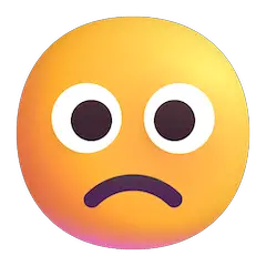 Gesicht mit leicht gerunzelter Stirn Emoji Windows