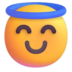 Faccina sorridente con aureola Emoji Windows