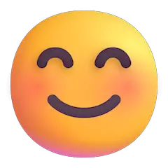 😊 Lächelndes Gesicht mit zusammen­gekniffenen Augen Emoji auf Windows