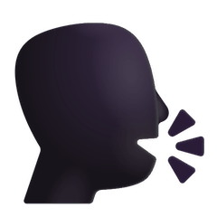 Silhouette eines sprechenden Kopfs Emoji Windows