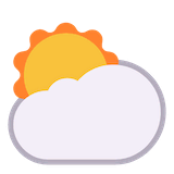 sun-behind-cloud Emoji microsoft