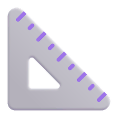 📐 Triangular Ruler Emoji on Windows