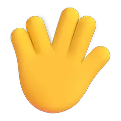 🖖 Mano con medio e anulare separati Emoji su Windows