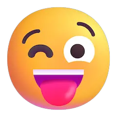 Zwinkerndes Gesicht mit herausgestreckter Zunge Emoji Windows