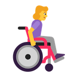 woman-in-manual-wheelchair-facing-right Emoji microsoft