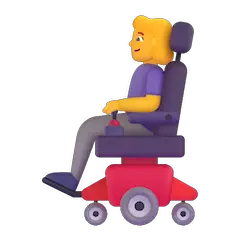 👩‍🦼 Frau in elektrischem Rollstuhl Emoji auf Windows