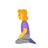 woman-kneeling Emoji microsoft