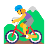 woman-mountain-biking Emoji microsoft