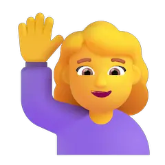 🙋‍♀️ Woman Raising Hand Emoji — Dictionary of Emoji, Copy & Paste