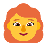 woman-red-haired Emoji microsoft