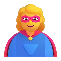 Woman Superhero Emoji on Windows
