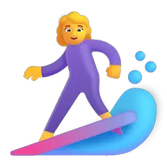 Mujer surfista Emoji Windows