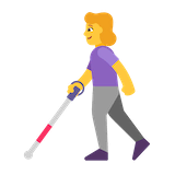 woman-with-white-cane Emoji microsoft