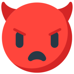 Cara de enfado con cuernos Emoji Mozilla