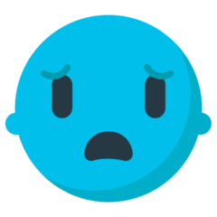 Cara angustiada Emoji Mozilla