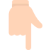 Dorso de una mano con el dedo índice señalando hacia abajo Emoji Mozilla