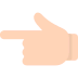 Main de dos avec index pointant vers la gauche Émoji Mozilla
