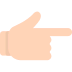 Hand mit nach rechts ausgestrecktem Zeigefinger Emoji Mozilla