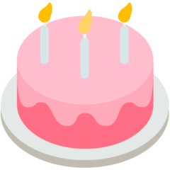 Birthday Cake Emoji in Mozilla Browser