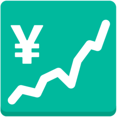 Grafico con andamento positivo e simbolo dello yen Emoji Mozilla