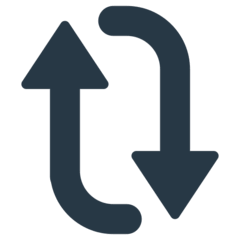 Vertikale Pfeile im Uhrzeigersinn Emoji Mozilla