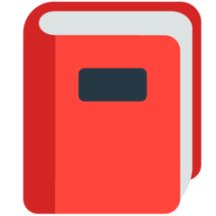 Libro di testo rosso Emoji Mozilla