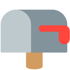 Закрытый почтовый ящик с опущенным флажком Эмодзи в браузере Mozilla