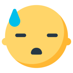 😓 Downcast Face With Sweat Emoji in Mozilla Browser