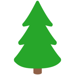 Вечнозеленое дерево Эмодзи в браузере Mozilla