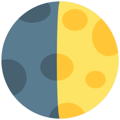 Luna al primo quarto Emoji Mozilla