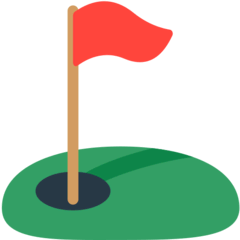 Buraco de golfe com bandeirola Emoji Mozilla