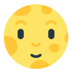 Pleine lune avec visage Émoji Mozilla