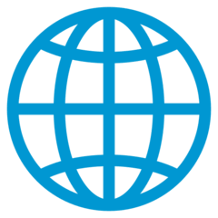 Globe terrestre avec méridiens Émoji Mozilla