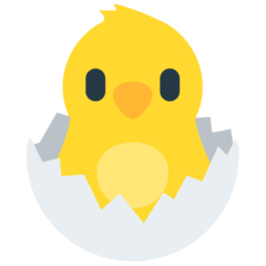 Pollito saliendo del huevo Emoji Mozilla