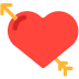 Coração flechado Emoji Mozilla