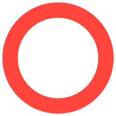 ⭕ Hollow Red Circle Emoji in Mozilla Browser