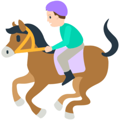 Jockey auf Rennpferd Emoji Mozilla