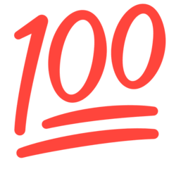 💯 Hundred Points Emoji in Mozilla Browser