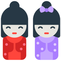 Japanese Dolls Emoji in Mozilla Browser