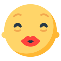 Cara a dar um beijinho com olhos semifechados Emoji Mozilla
