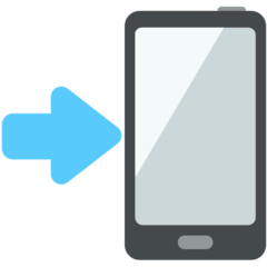 Mobile Phone With Arrow Emoji in Mozilla Browser