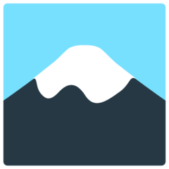 Гора Фудзияма Эмодзи в браузере Mozilla
